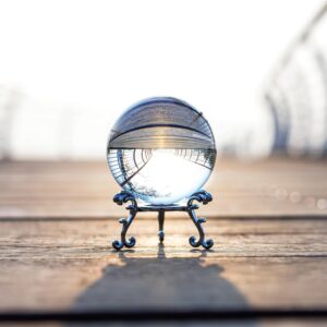 ZEERSHEE 60mm Sparkling Clear Crystal Ball with Stand Handcrafted Photography Prop for Magical Shots Elegant Home & Party Decor for Women